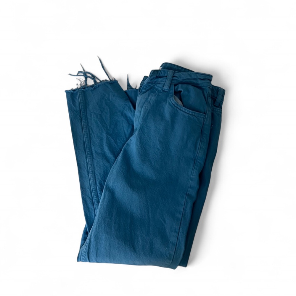 Zara Vibrant Blue Denim Pants